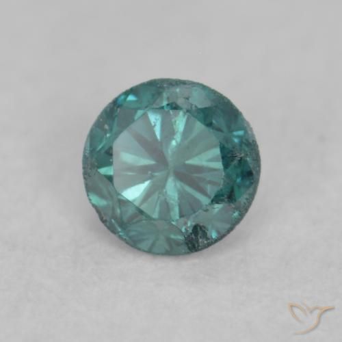 Diamante Verde natural de 0.10 ct, Redondo, VVS-VS