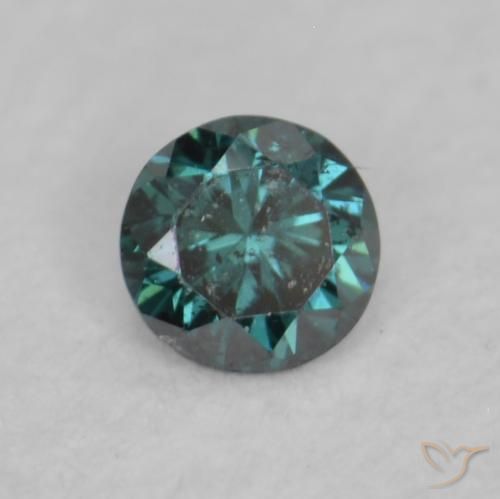 0.03ct Natural Azul Diamante, Redondo, VVS-VS