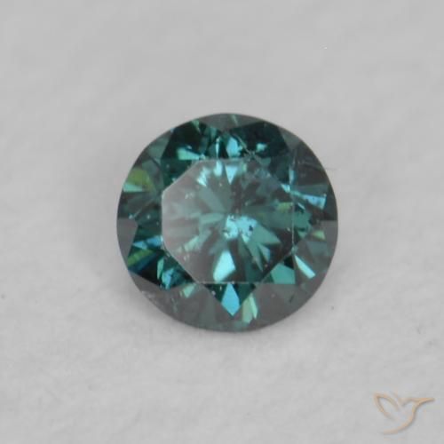 Diamante Azul natural de 0.03 ct, Redondo, VVS-VS