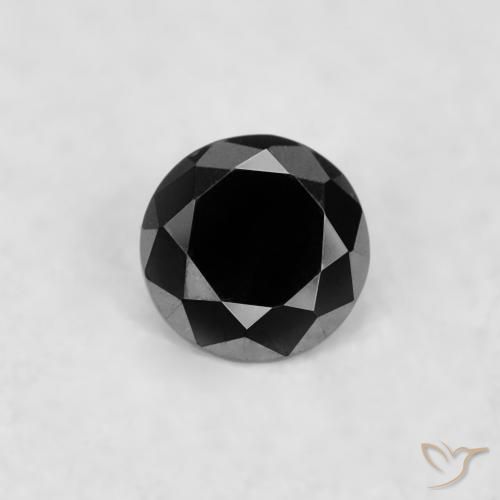 0.02ct Natural Negro Diamante, Redondo, Opaco