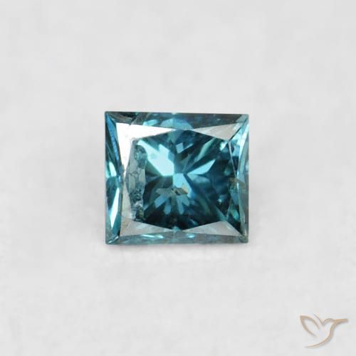 0.06ct Natural Azul Diamante, Cuadrado, VS