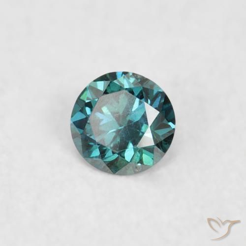 Diamante Azul natural de 0.03 ct, Redondo, VS
