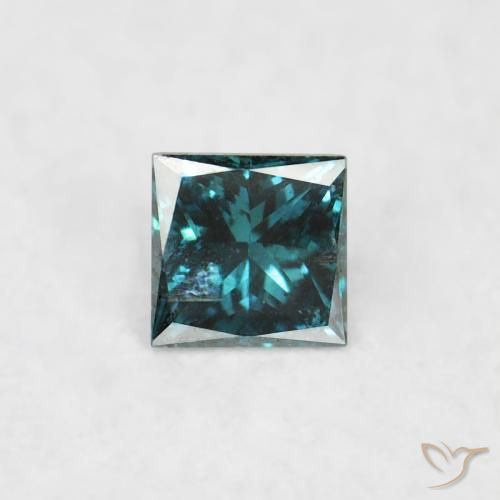 0.05ct Natural Azul Diamante, Cuadrado, VS