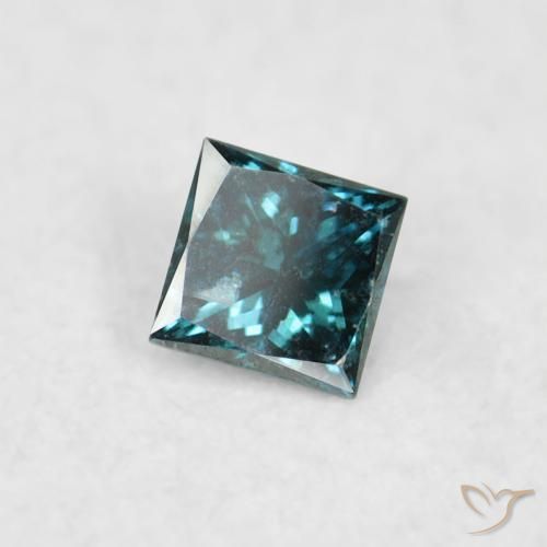 Diamante Azul natural de 0.05 ct, Cuadrado, VS