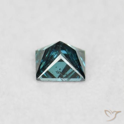 Diamante Azul natural de 0.05 ct, Cuadrado, VS