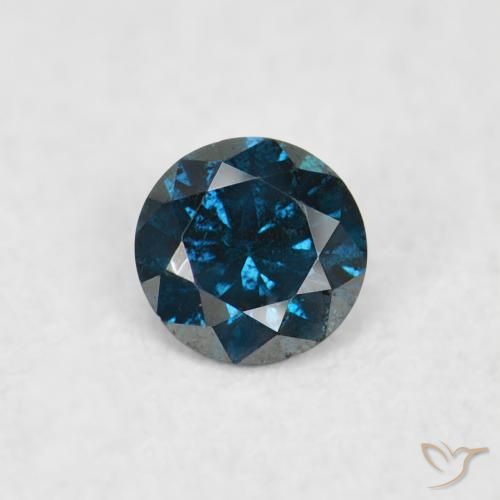 0.06ct Natural Azul Diamante, Redondo, VS