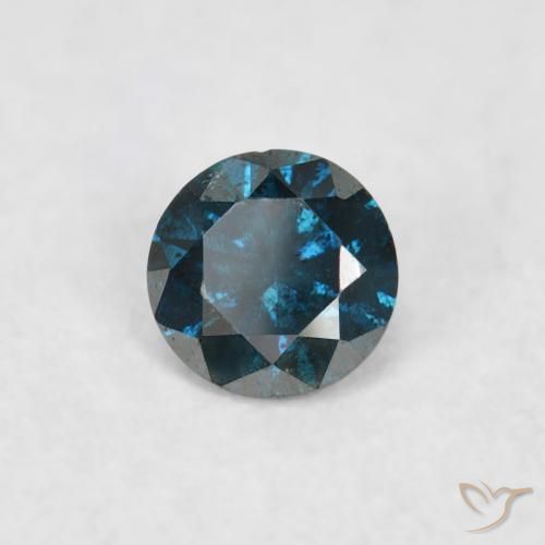 Diamante Azul natural de 0.06 ct, Redondo, VS