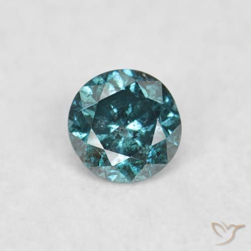 0.05ct Natural Azul Diamante, Redondo, VS