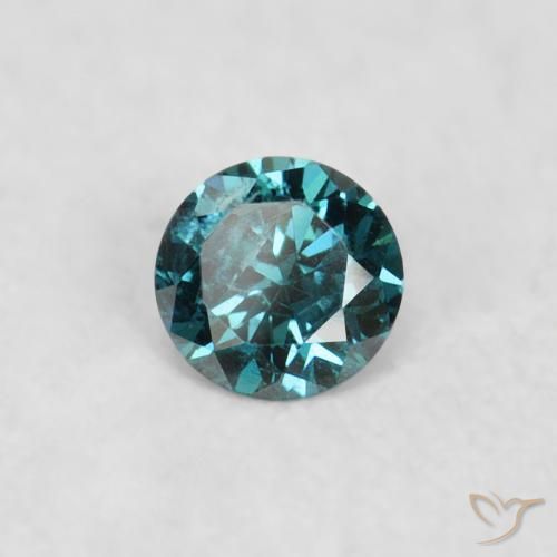 Diamante Verde natural de 0.03 ct, Redondo, VS