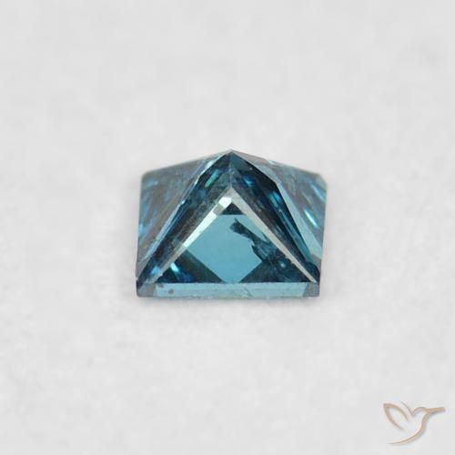 Diamante Azul natural de 0.05 ct, Cuadrado, VS-SI