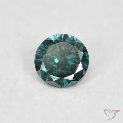 Diamante Verde natural de 0.04 ct, Redondo, VS-SI