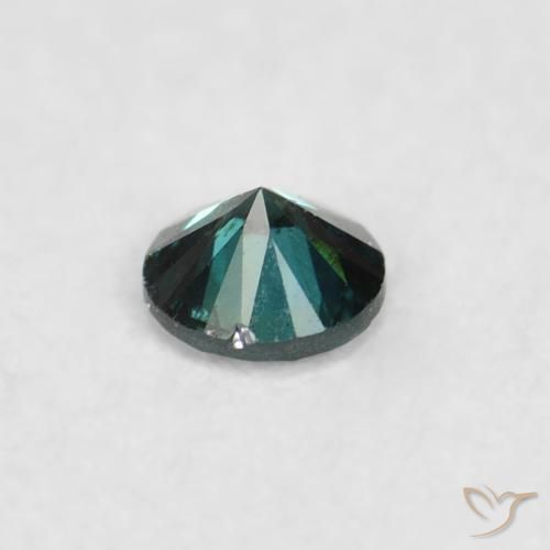 Diamante Verde natural de 0.04 ct, Redondo, VS-SI