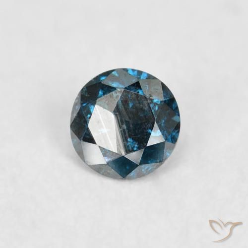 Diamante Azul natural de 0.05 ct, Redondo, VS-SI