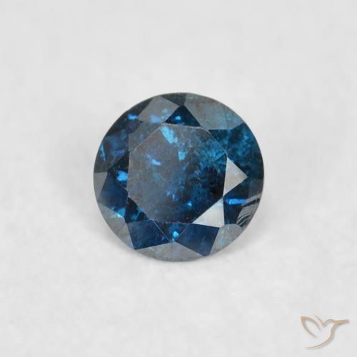 Diamante Azul natural de 0.06 ct, Redondo, VS-SI