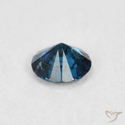 Diamante Azul natural de 0.06 ct, Redondo, VS-SI