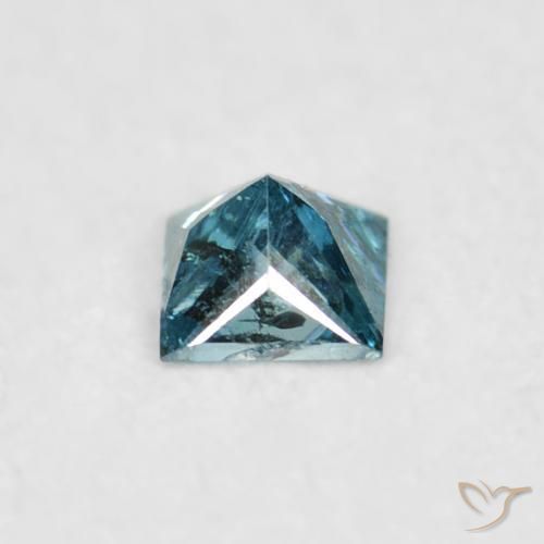 Diamante Azul natural de 0.07 ct, Cuadrado, VS-SI