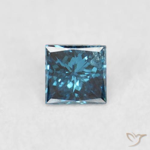0.05ct Natural Azul Diamante, Cuadrado, VS-SI