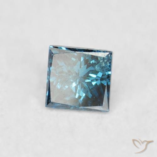 Diamante Azul natural de 0.05 ct, Cuadrado, VS-SI
