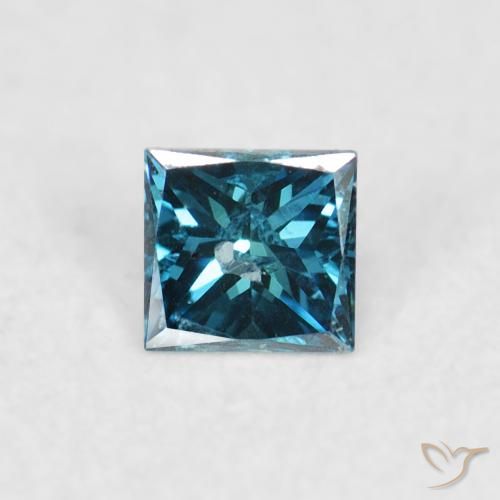 0.06ct Natural Azul Diamante, Cuadrado, VS-SI