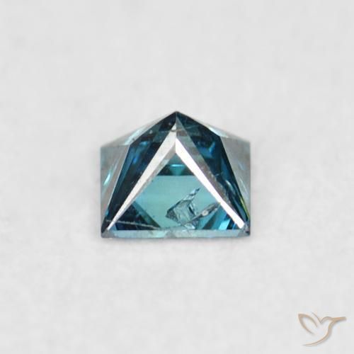 Diamante Azul natural de 0.06 ct, Cuadrado, VS-SI