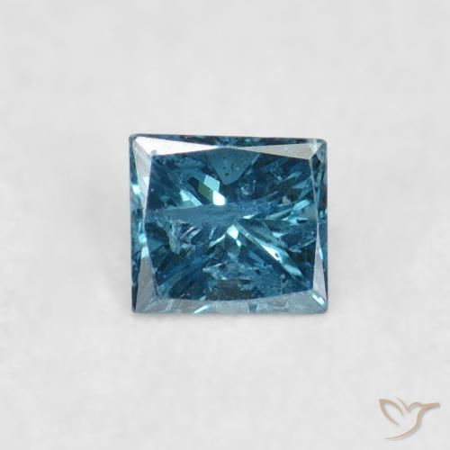 0.06ct Natural Azul Diamante, Cuadrado, VS-SI