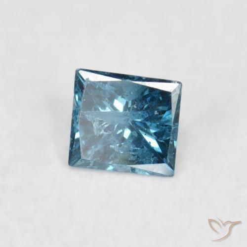Diamante Azul natural de 0.06 ct, Cuadrado, VS-SI