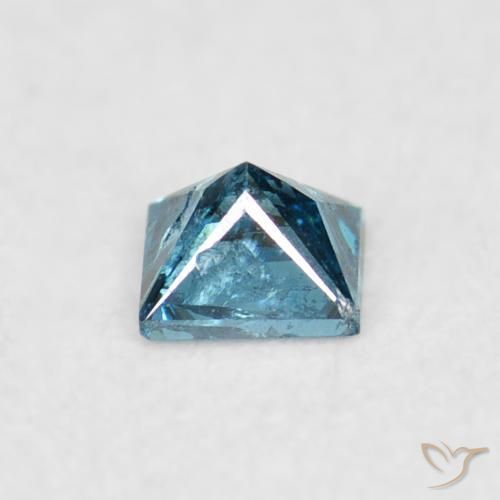 Diamante Azul natural de 0.06 ct, Cuadrado, VS-SI