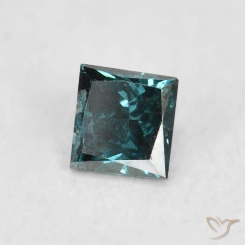 Diamante Verde natural de 0.05 ct, Cuadrado, VS-SI