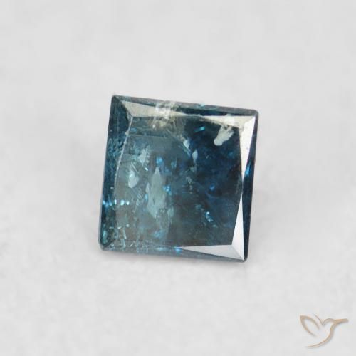 Diamante Azul natural de 0.07 ct, Cuadrado, VS-SI