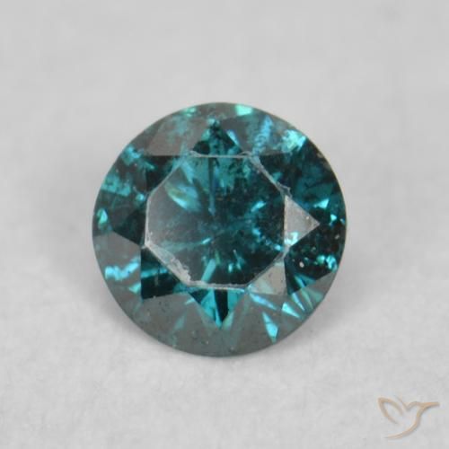 Diamante Azul natural de 0.06 ct, Redondo, VS-SI