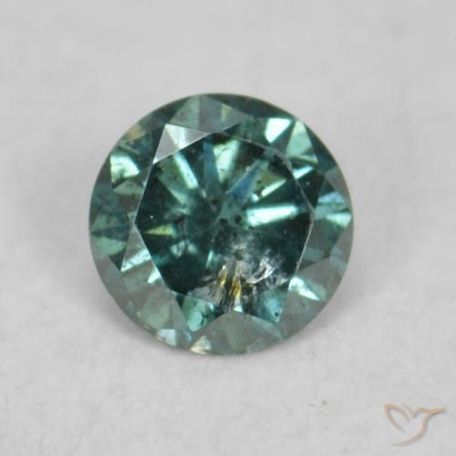 0.06ct Natural Verde Diamante, Redondo, VS-SI