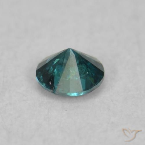 Diamante Verde natural de 0.03 ct, Redondo, VS-SI
