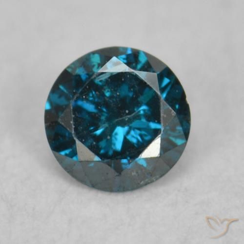 0.07ct Natural Azul Diamante, Redondo, VS-SI