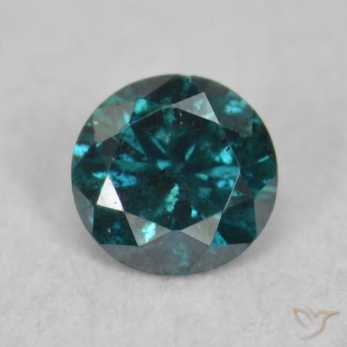 0.07ct Natural Azul Diamante, Redondo, VS-SI