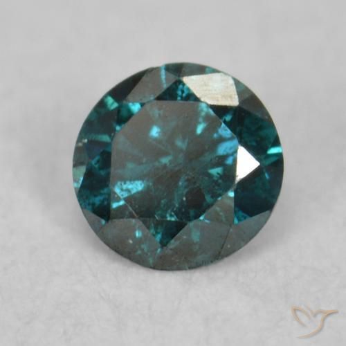 Diamante Azul natural de 0.07 ct, Redondo, VS-SI