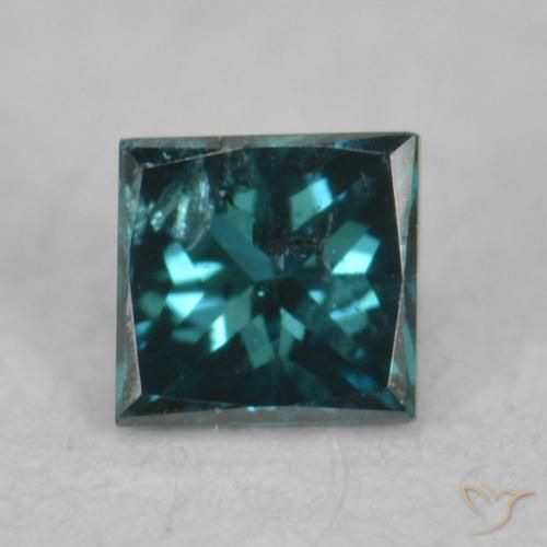 0.07ct Natural Verde Diamante, Cuadrado, VS-SI