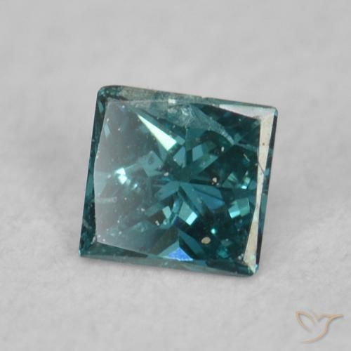 Diamante Verde natural de 0.05 ct, Cuadrado, VS-SI