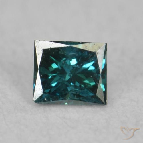 0.05ct Natural Azul Diamante, Cuadrado, VS-SI