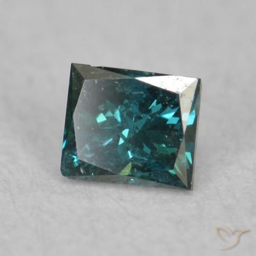 Diamante Azul natural de 0.05 ct, Cuadrado, VS-SI