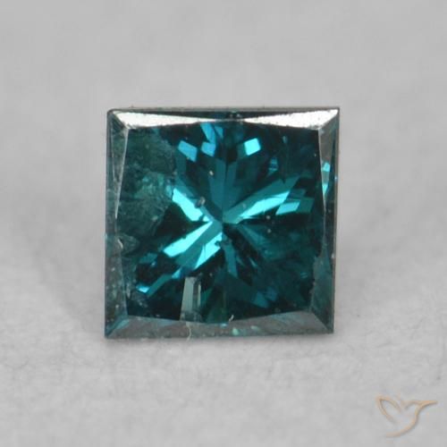0.06ct Natural Azul Diamante, Cuadrado, VS-SI