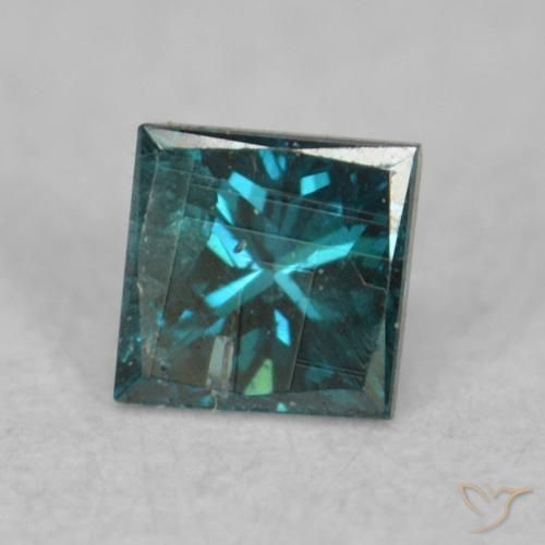 Diamante Azul natural de 0.06 ct, Cuadrado, VS-SI
