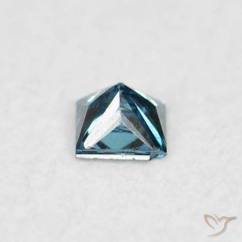 Diamante Azul natural de 0.02 ct, Cuadrado, VS-SI