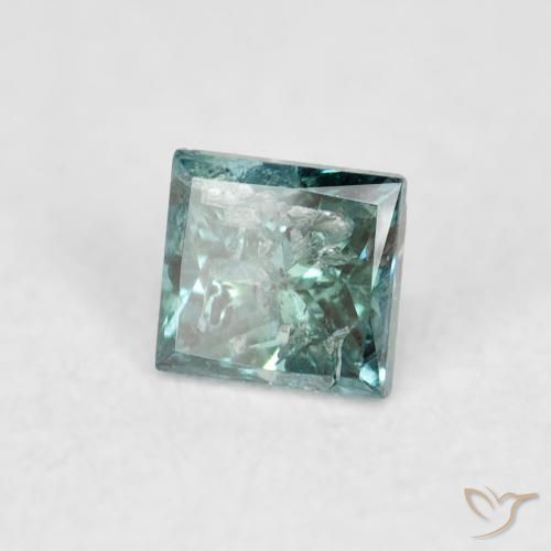 Diamante Verde natural de 0.07 ct, Cuadrado, SI