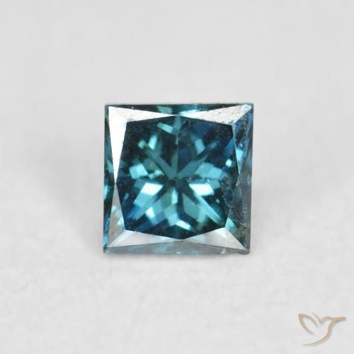 0.08ct Natural Azul Diamante, Cuadrado, VS-SI