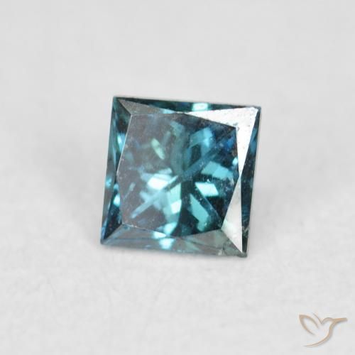 Diamante Azul natural de 0.08 ct, Cuadrado, VS-SI
