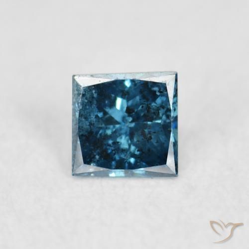 0.06ct Natural Azul Diamante, Cuadrado, VS-SI