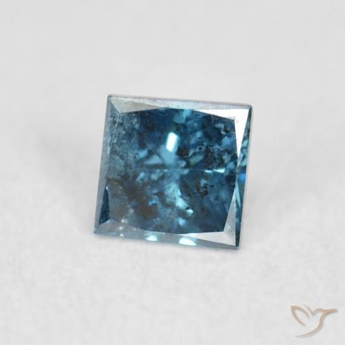 Diamante Azul natural de 0.06 ct, Cuadrado, VS-SI
