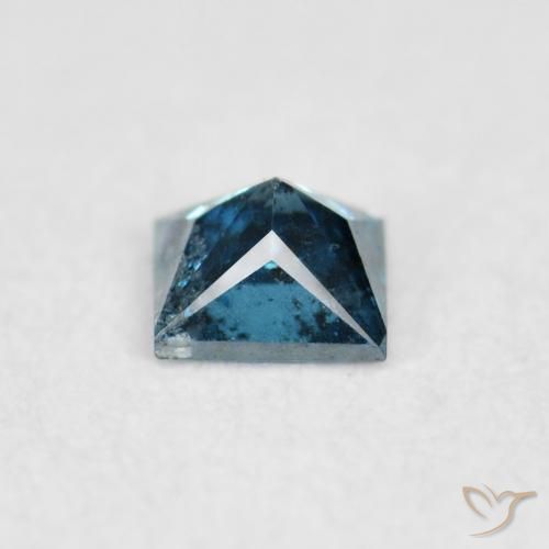 Diamante Azul natural de 0.06 ct, Cuadrado, VS-SI
