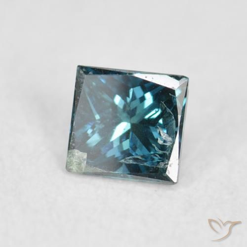 Diamante Azul natural de 0.09 ct, Cuadrado, SI