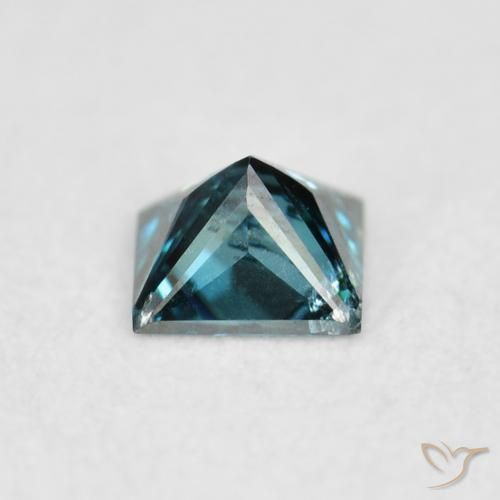 Diamante Azul natural de 0.09 ct, Cuadrado, SI